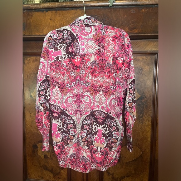 NWOT Maria Cher- Besula Pilar 100% Silk Button Down Blouse. Size XS. - Picture 3 of 9